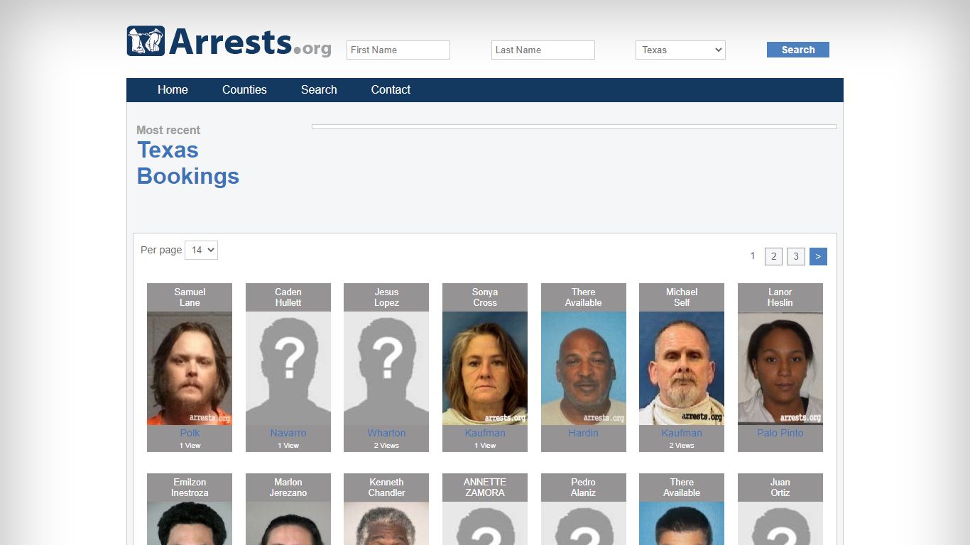 Texas Arrests and Inmate Search